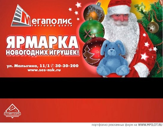 Мегаполис.  Образец портфолио - Широкоформатная полиграфия. Созвездие - Новосибирск